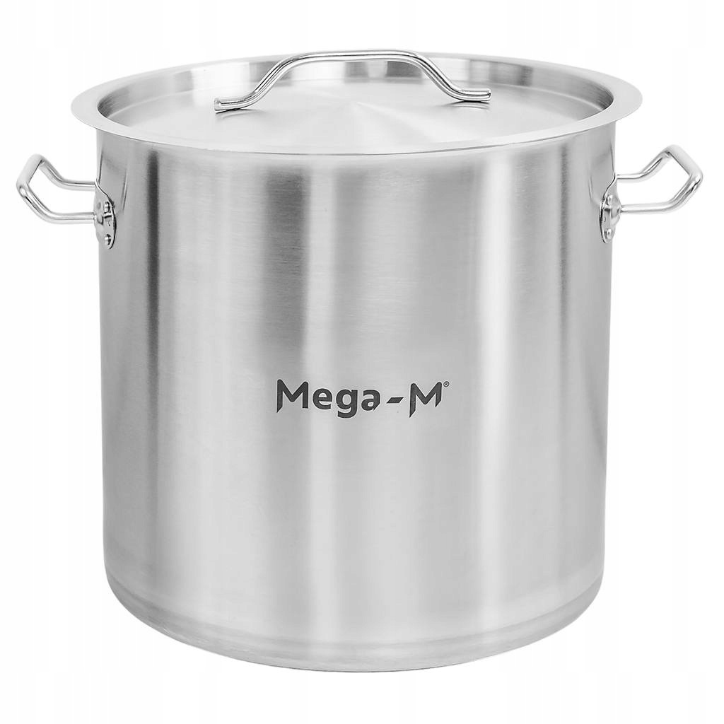 Gastronomický indukční hrnec s poklicí Mega-M 21 l, průměr 30 cm, nerez