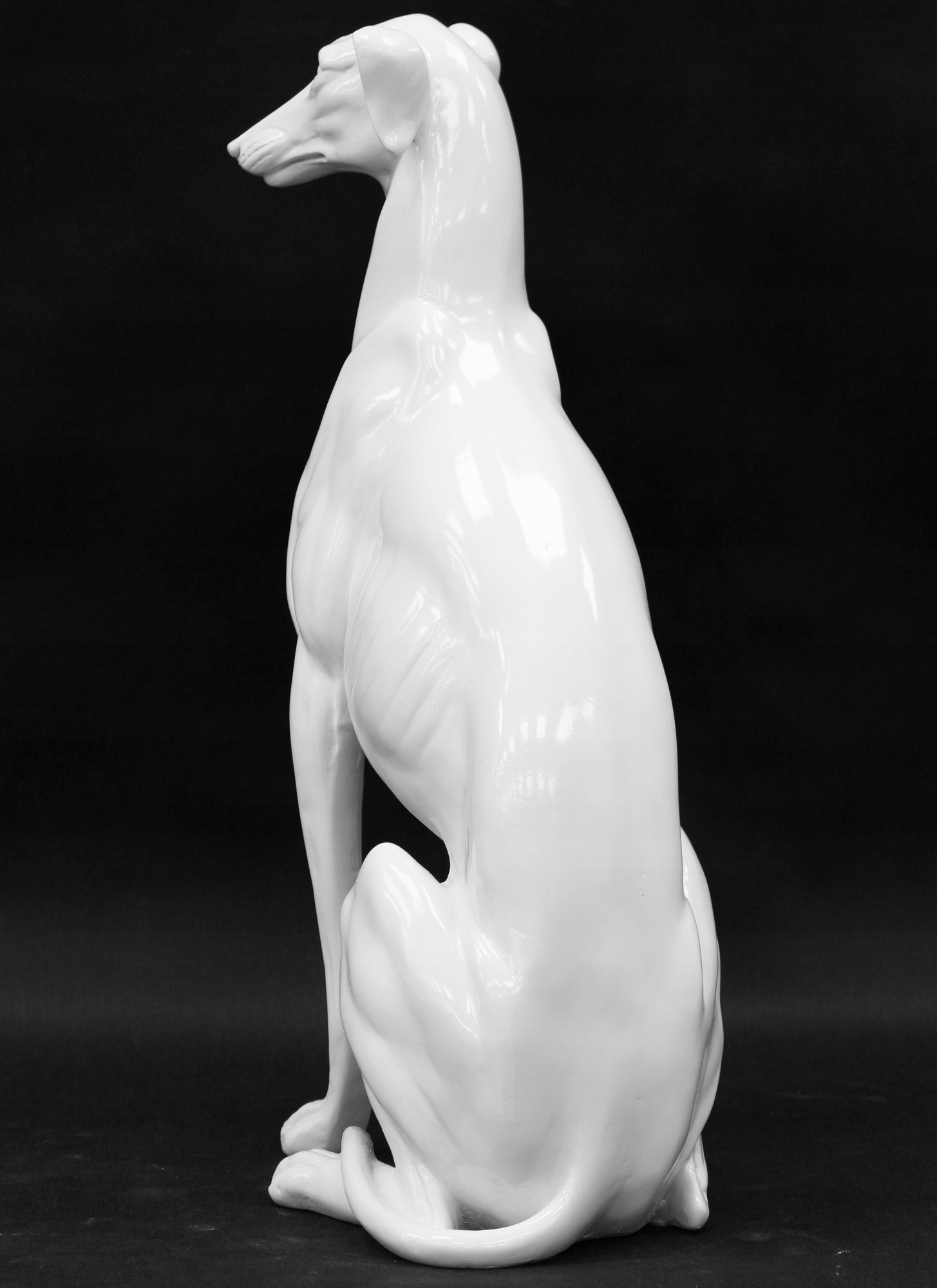 Figurka dekoracja pies biały błyszczący chart Kod producenta 5902663120130