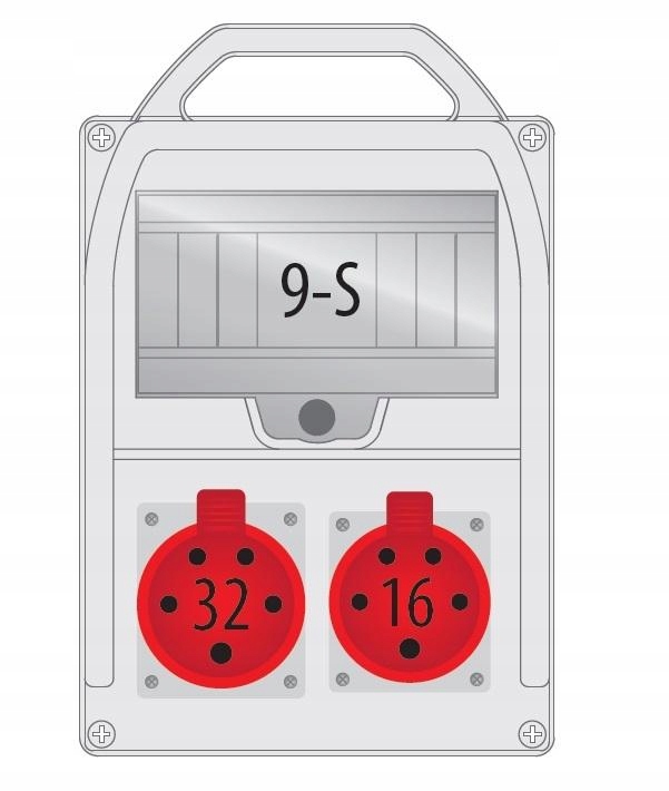 Rozvádzač R-box 300R 1x16A/5P 1x32A/5P 9S B.18.300-8