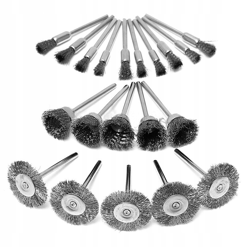 

Szczotki do miniszlifierki 20szt 3mm stalowe Brush