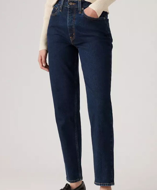 Levis Dámské Úzké Nohavice Tmavě Modré S Vysokým Pasem Bavlna 27/30 Xta