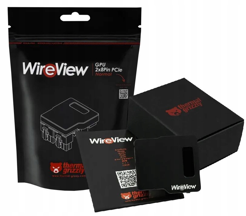 Графический процессор THERMAL GRIZZLY WIREVIEW, 2 8-контактных разъема PCIE