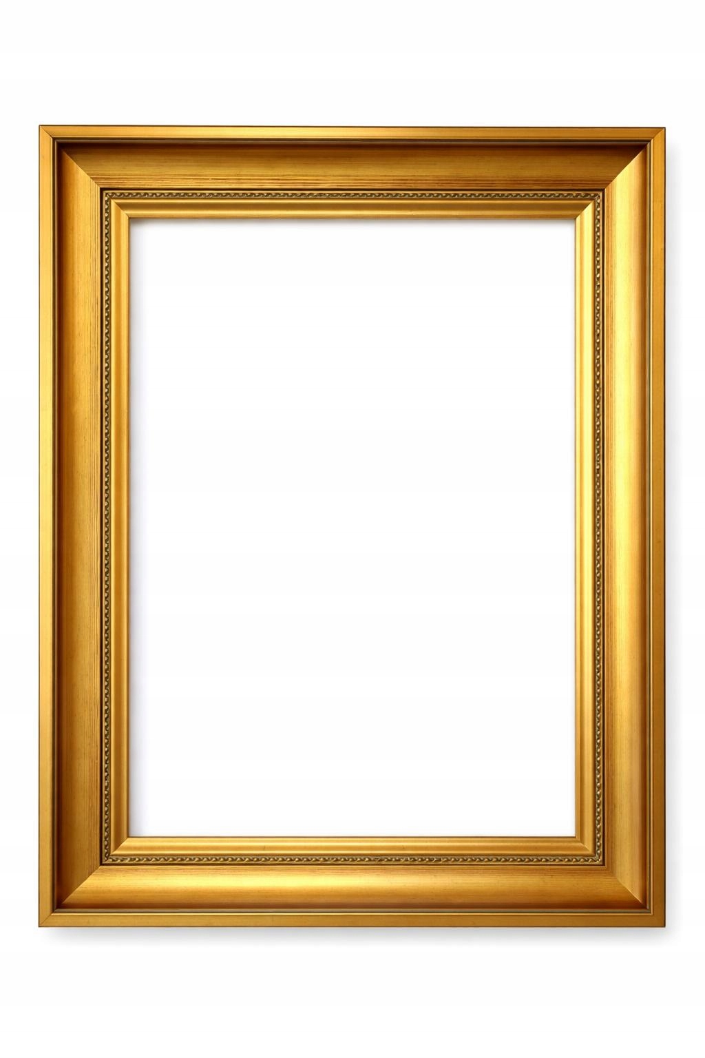 Złota rama drewniana kwadrat 40x40 szlagmetal 4 cm do obrazu, lustra.