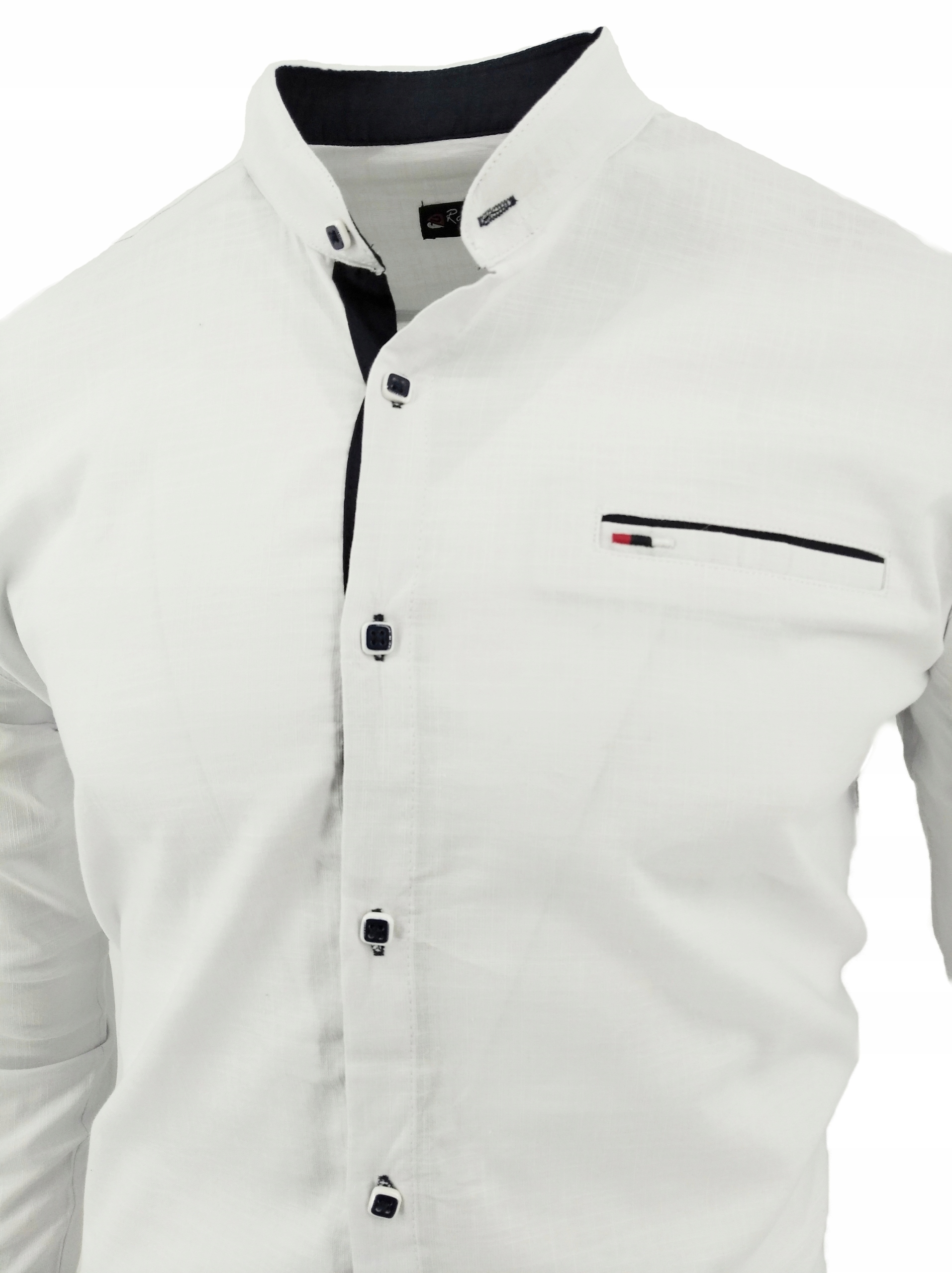 KOSZULA MĘSKA BIAŁA ZE STÓJKĄ SIGN 07 BIAŁA XXXL Marka inna