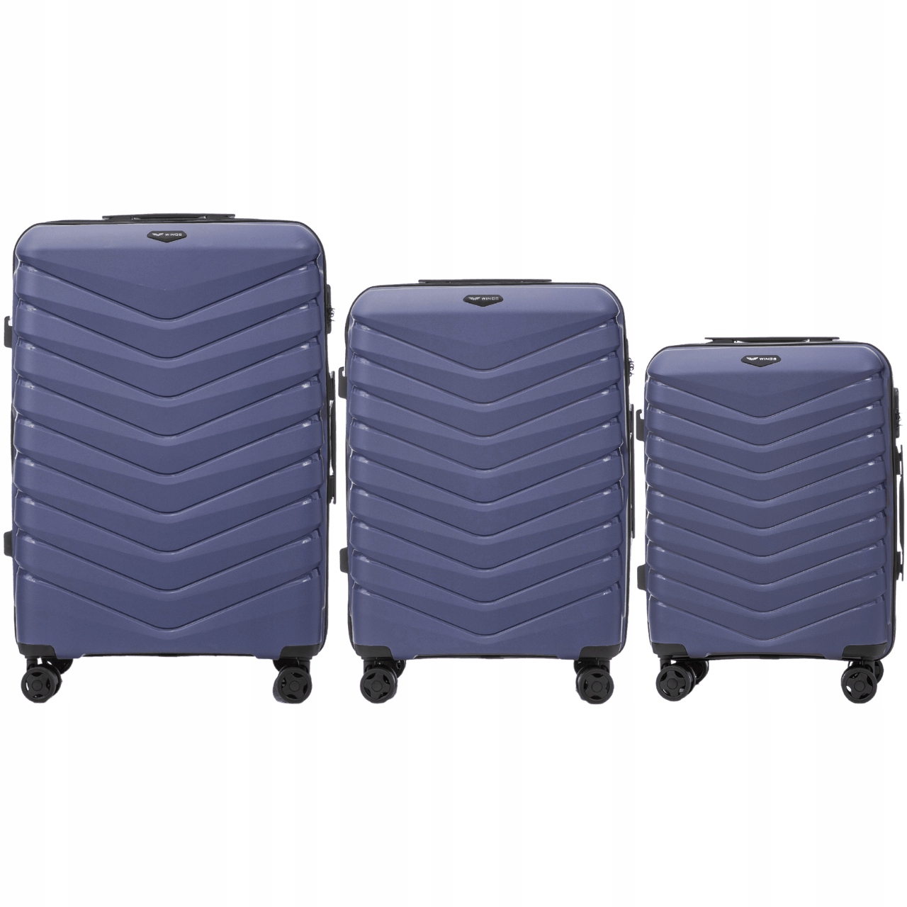 Sada 3 cestovních kufrů Wings Phoenix 2.0 Blue Sada tvrdých zavazadel