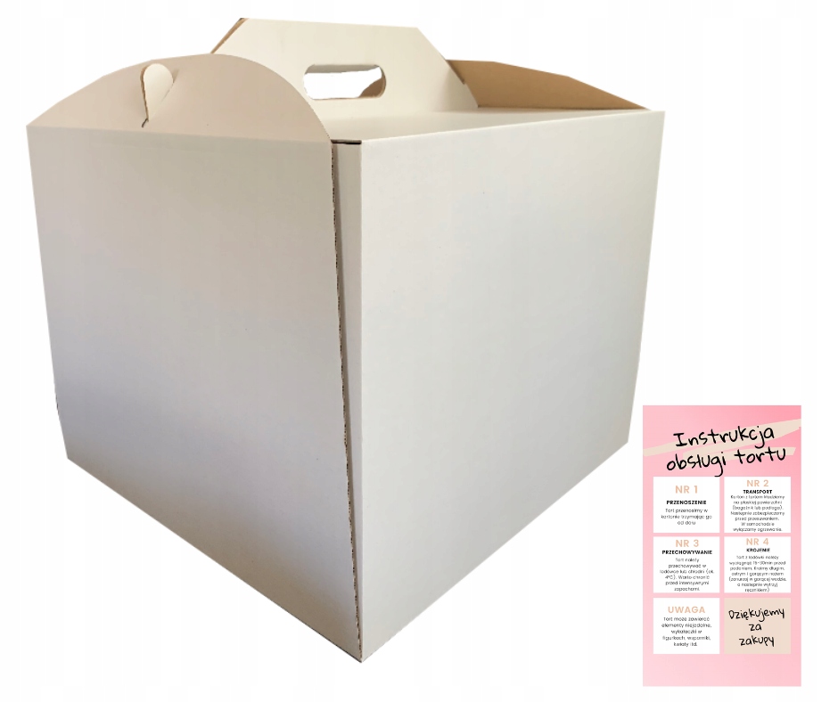 

Karton z rączką na tort 32x32x28 cm 5szt