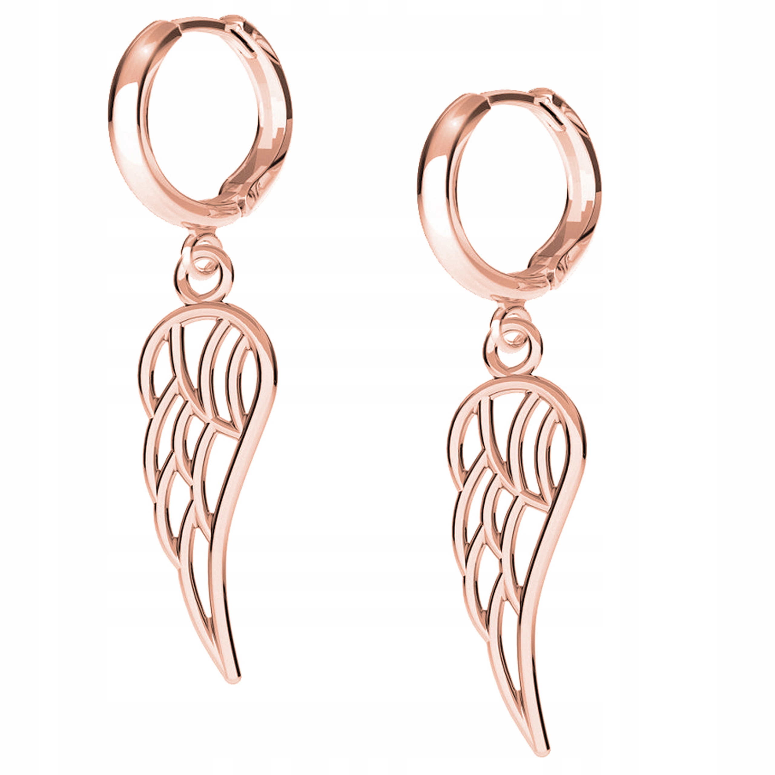 Náušnice Křídlo růžové zlato