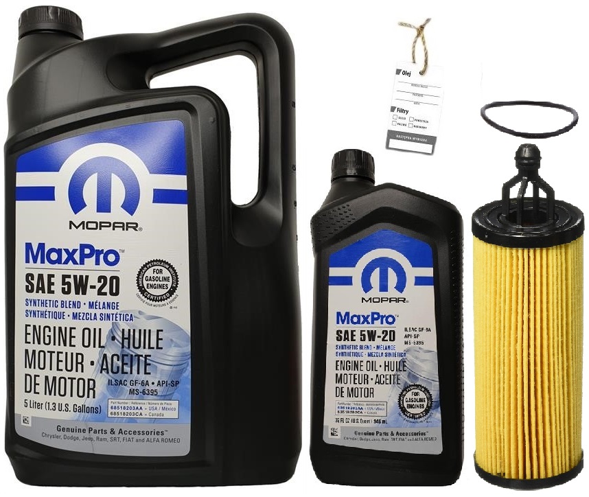 MOPAR 5W20 6L + FILTR WL10010 CHRYSLER DODGE JEEP
