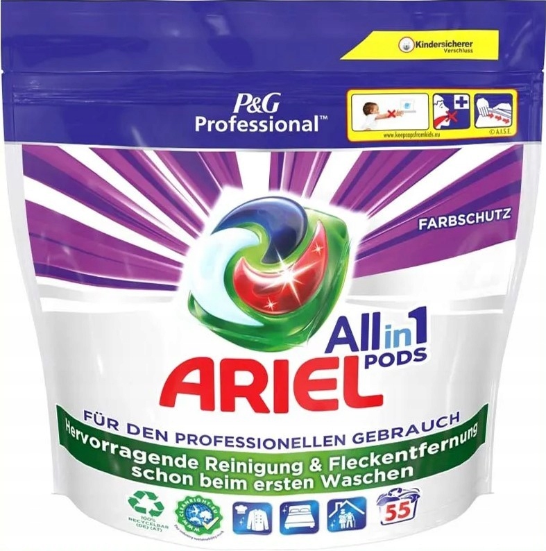 Ariel Professional Kapsułki do Prania Kolorowych Tkanin 55 sztuk