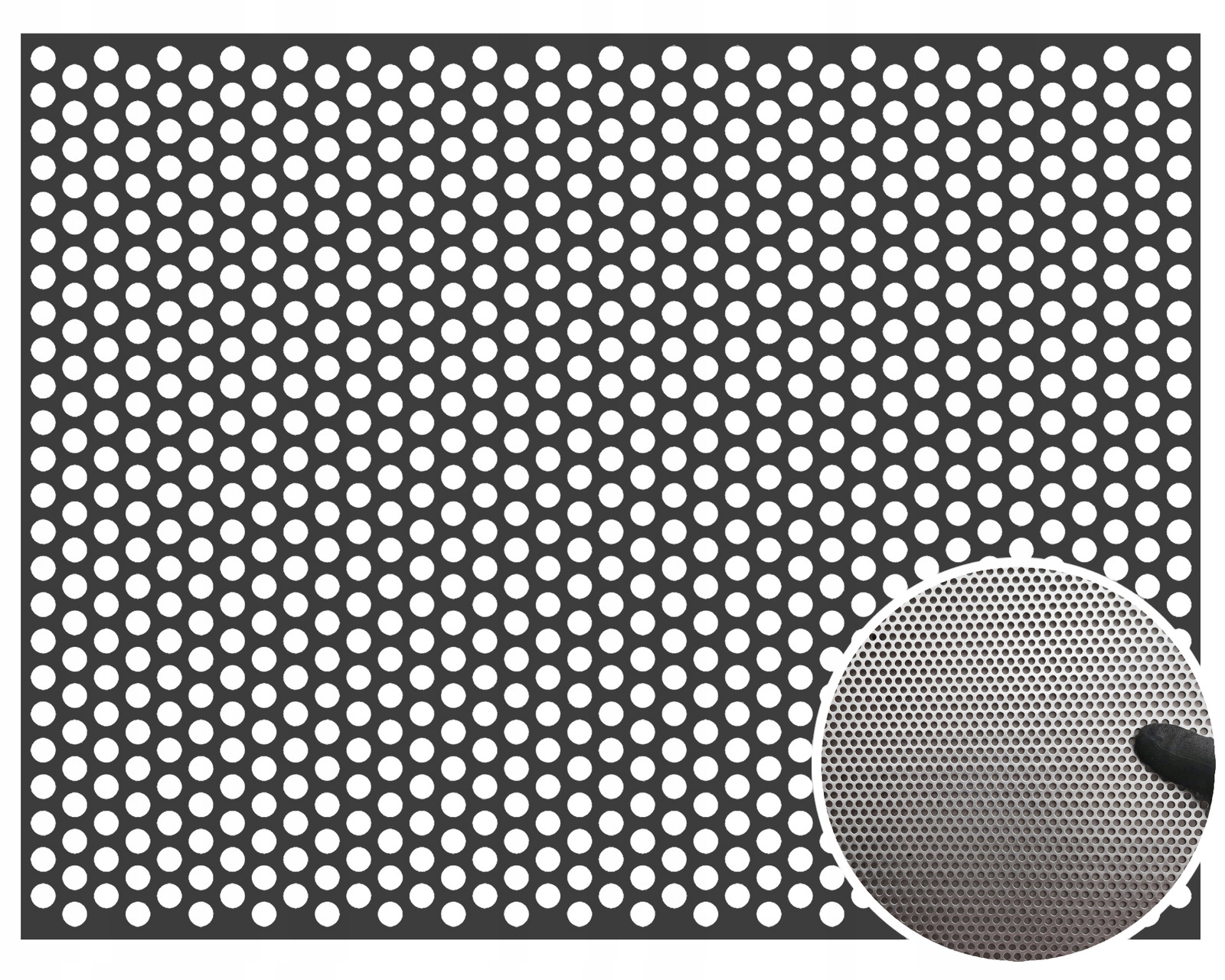 Blacha Perforowana Sito 1000 x 2000 Stal Surowa Gr. 3 mm Rv 4-6 Koła 4 mm