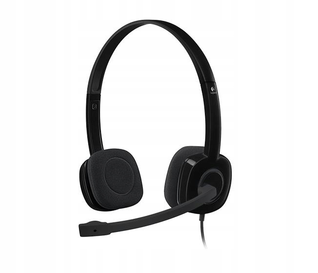 Słuchawki Logitech H151 z mikrofonem i redukcją szumów, czarne