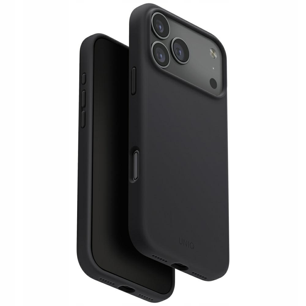 Pouzdro Uniq Lino pro iPhone 17 Pro Max s nabíjecím magnetem Magclick, šedé