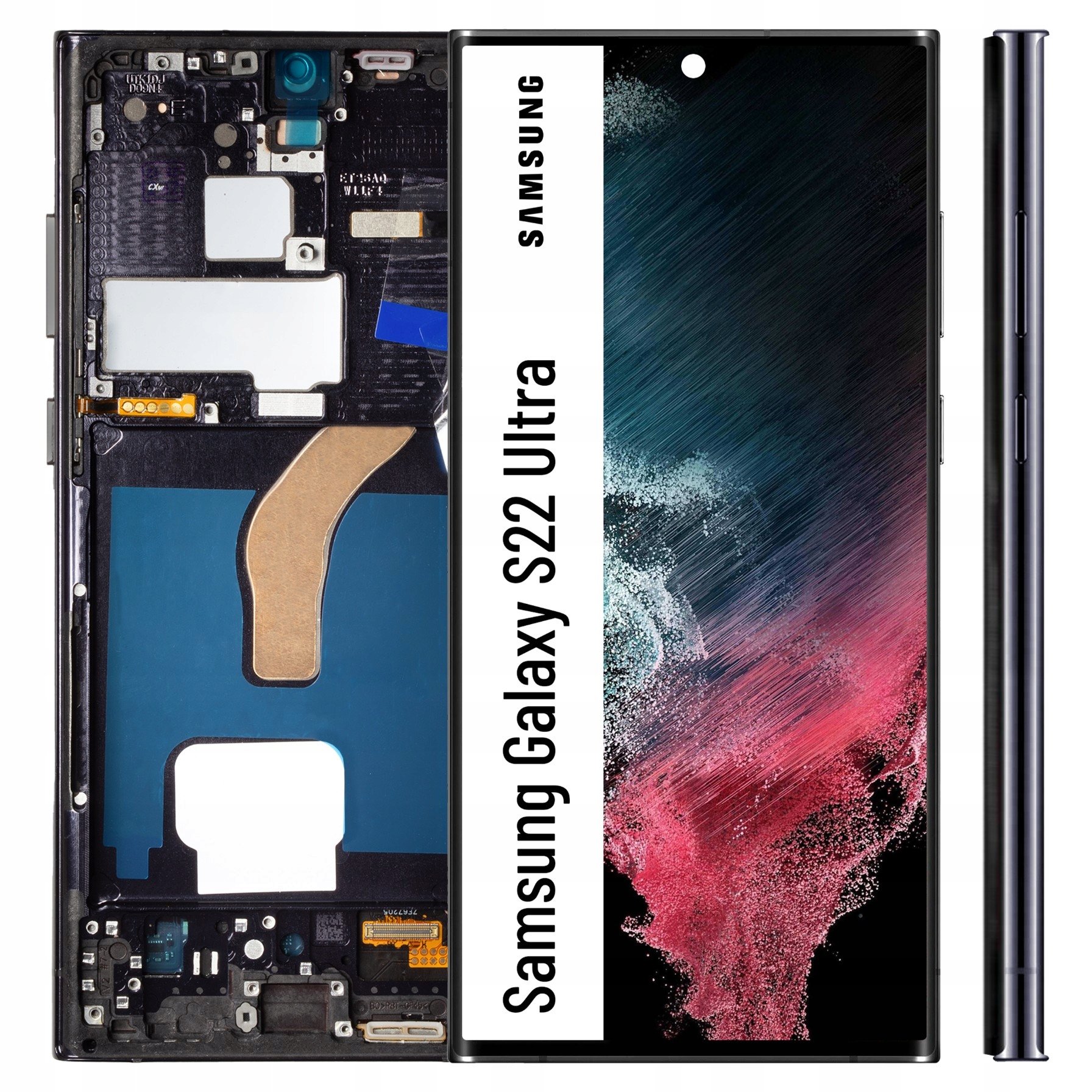 Incell pre Samsung Galaxy S22 Ultra LCD Dotykový displej Rámček čierny S908