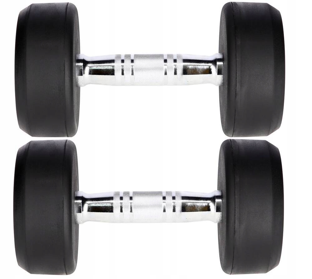 Chromovaná činka Hantelka Závaží pro trénink fitness cvičení 2 x 8 kg