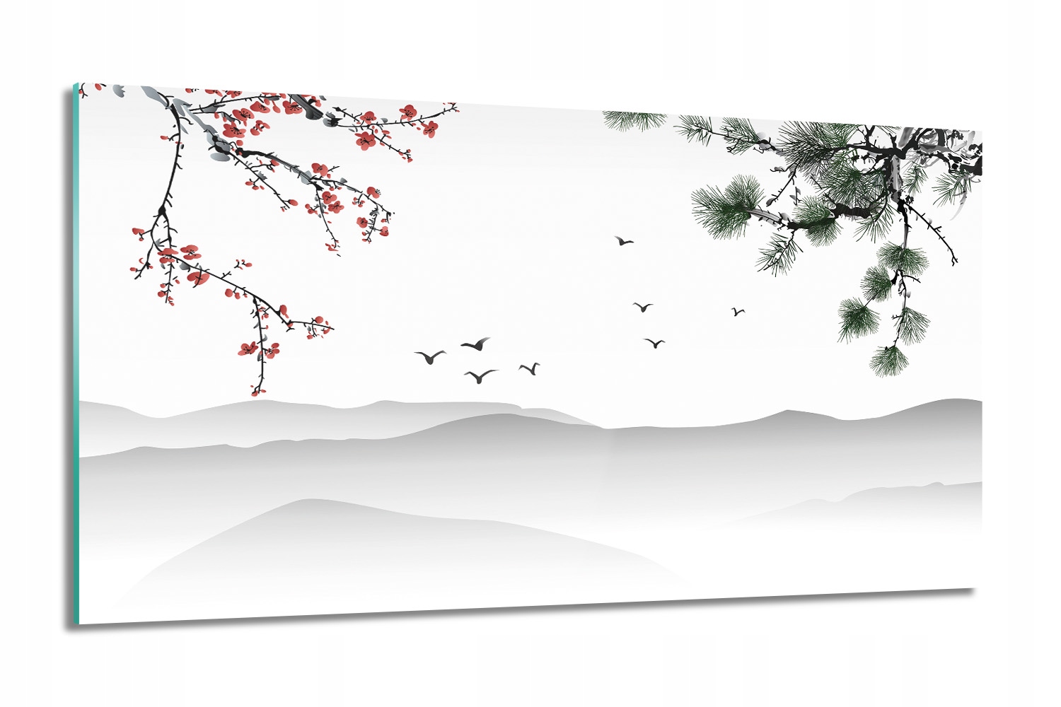 

Sosna kwiaty góry Obraz szklany do salonu 100x60