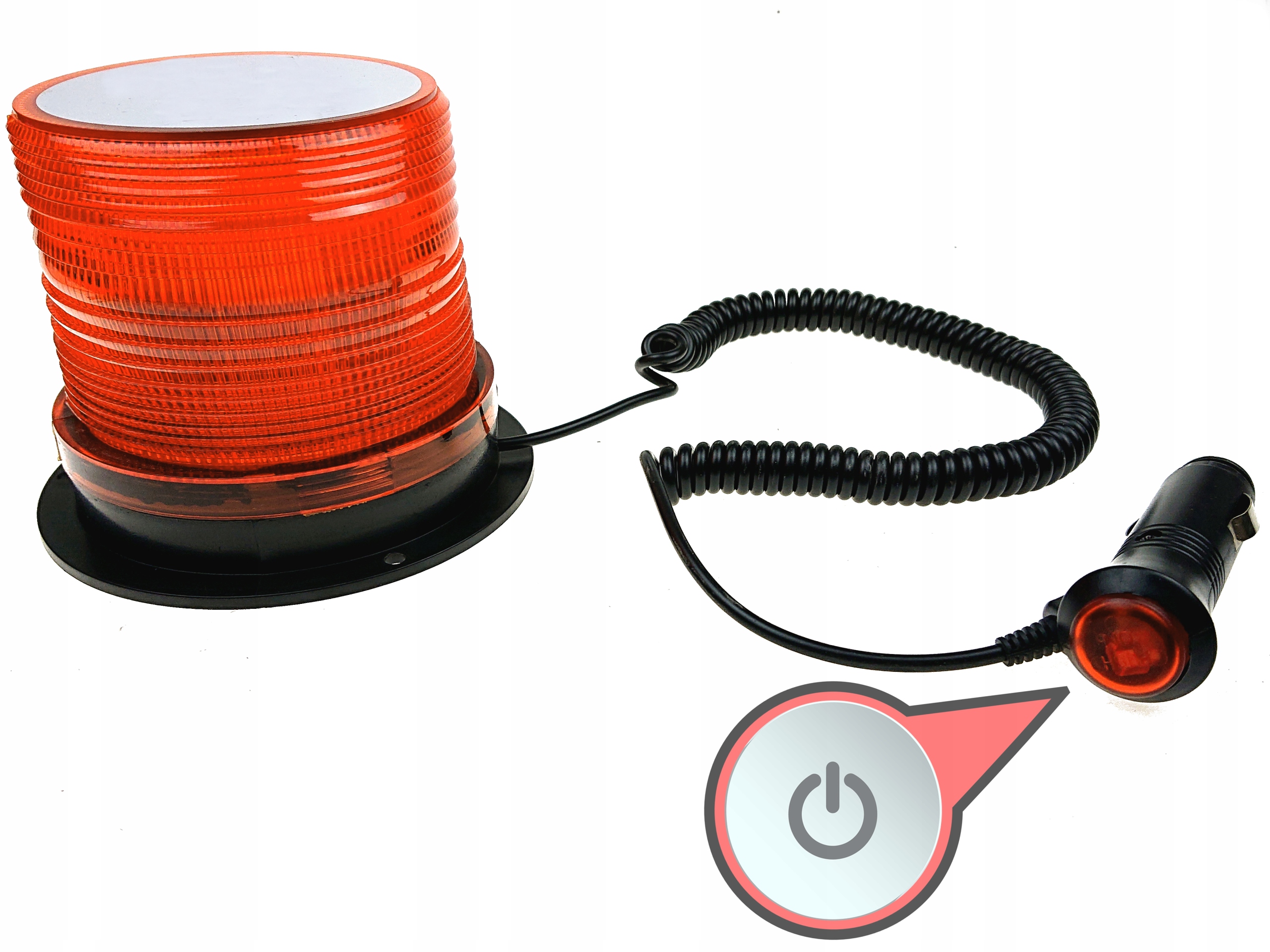 LAMPA BŁYSKOWA OSTRZEGAWCZA KOGUT 12V 24V LED MAGNETYCZNA NA DACH MRUGAJĄCA Producent części A-M