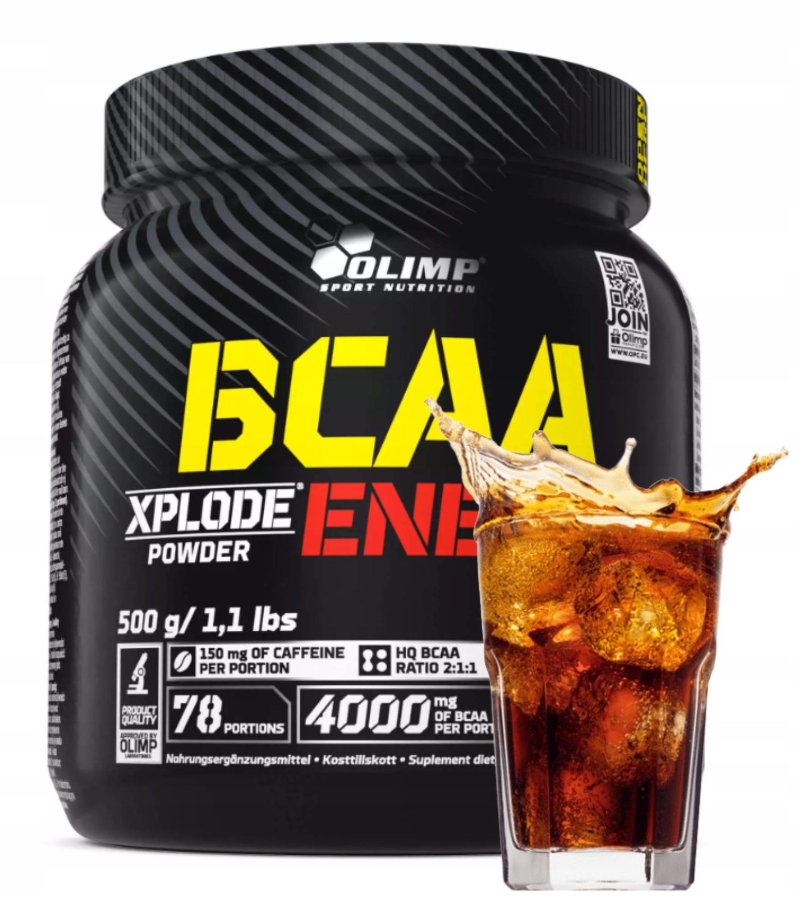 Olimp Bcaa Xplode Powder Energy 500 g Cola Bcaa Aminokyseliny Beta Alanin