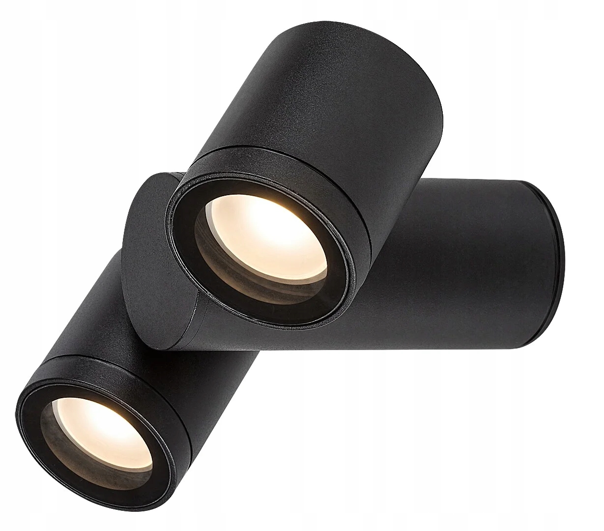 Nástěnné venkovní svítidlo dvojité, černé, nastavitelné, IP44, Rabalux