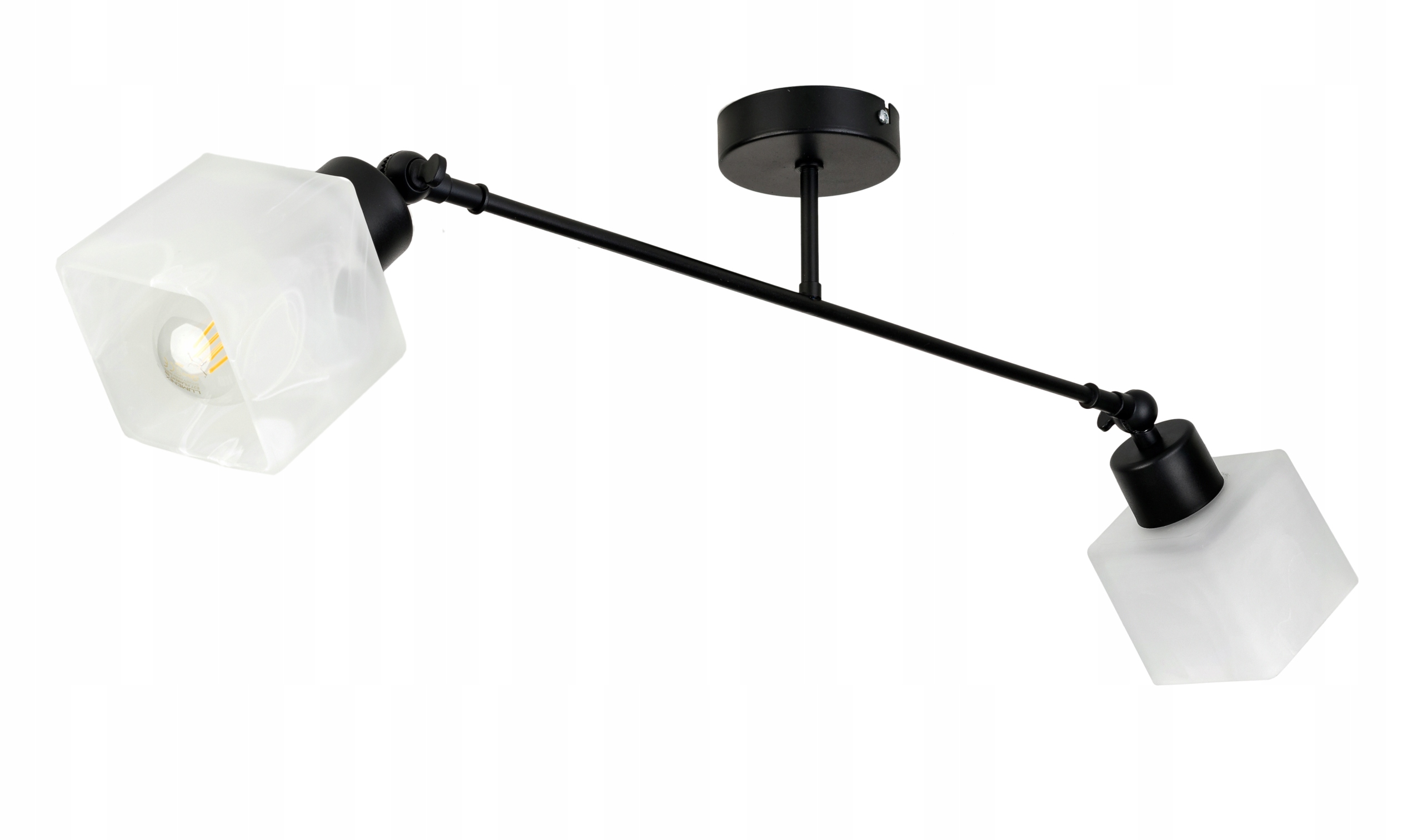 stropní svítidlo s nastavitelným lustrem Loft E27 Sklo