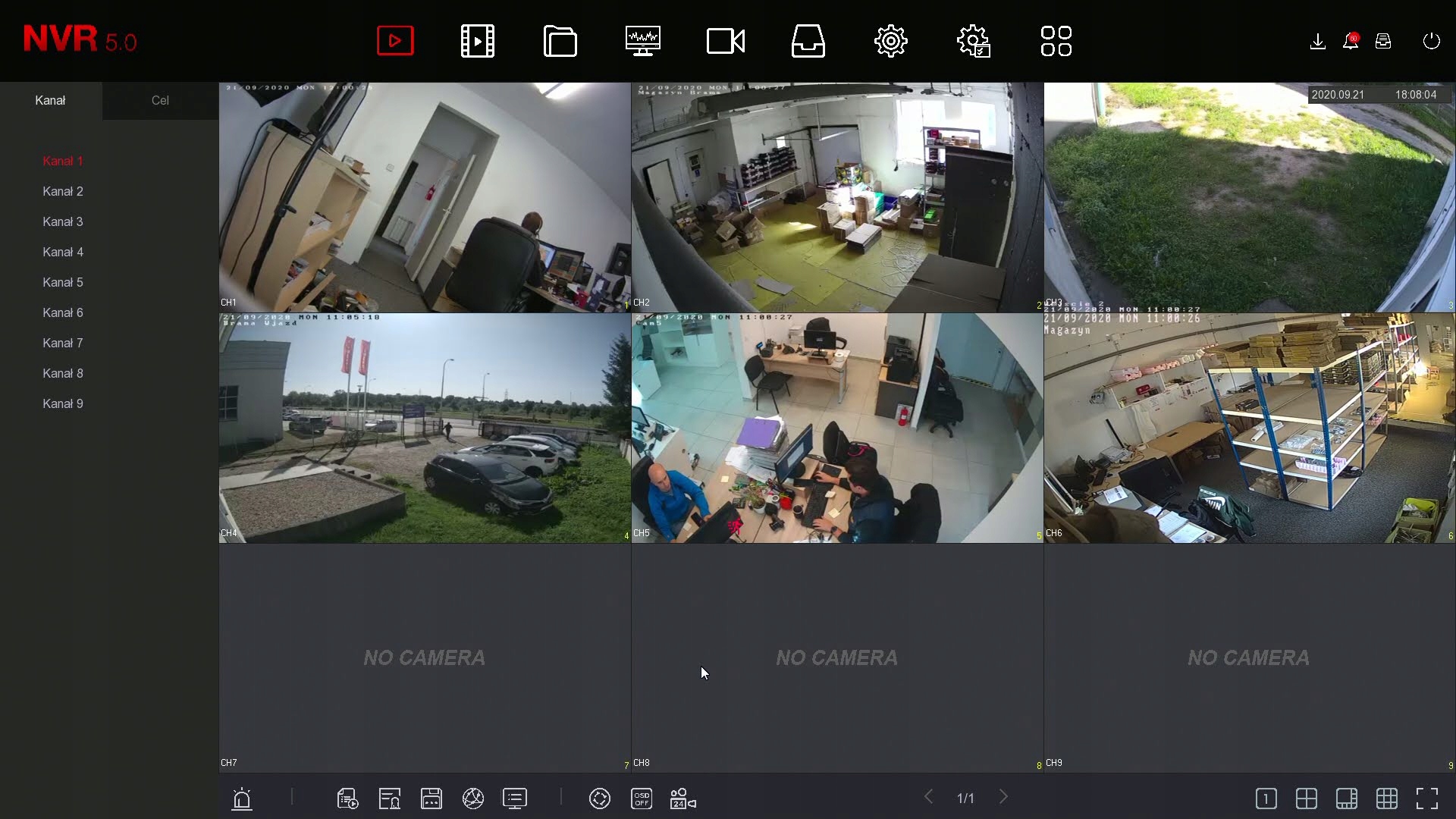 REJESTRATOR DO MONITORINGU SIECIOWY NVR IP 9 KANAŁOWY 4XPOE 8MPx 4K Model IR9P4S18MP