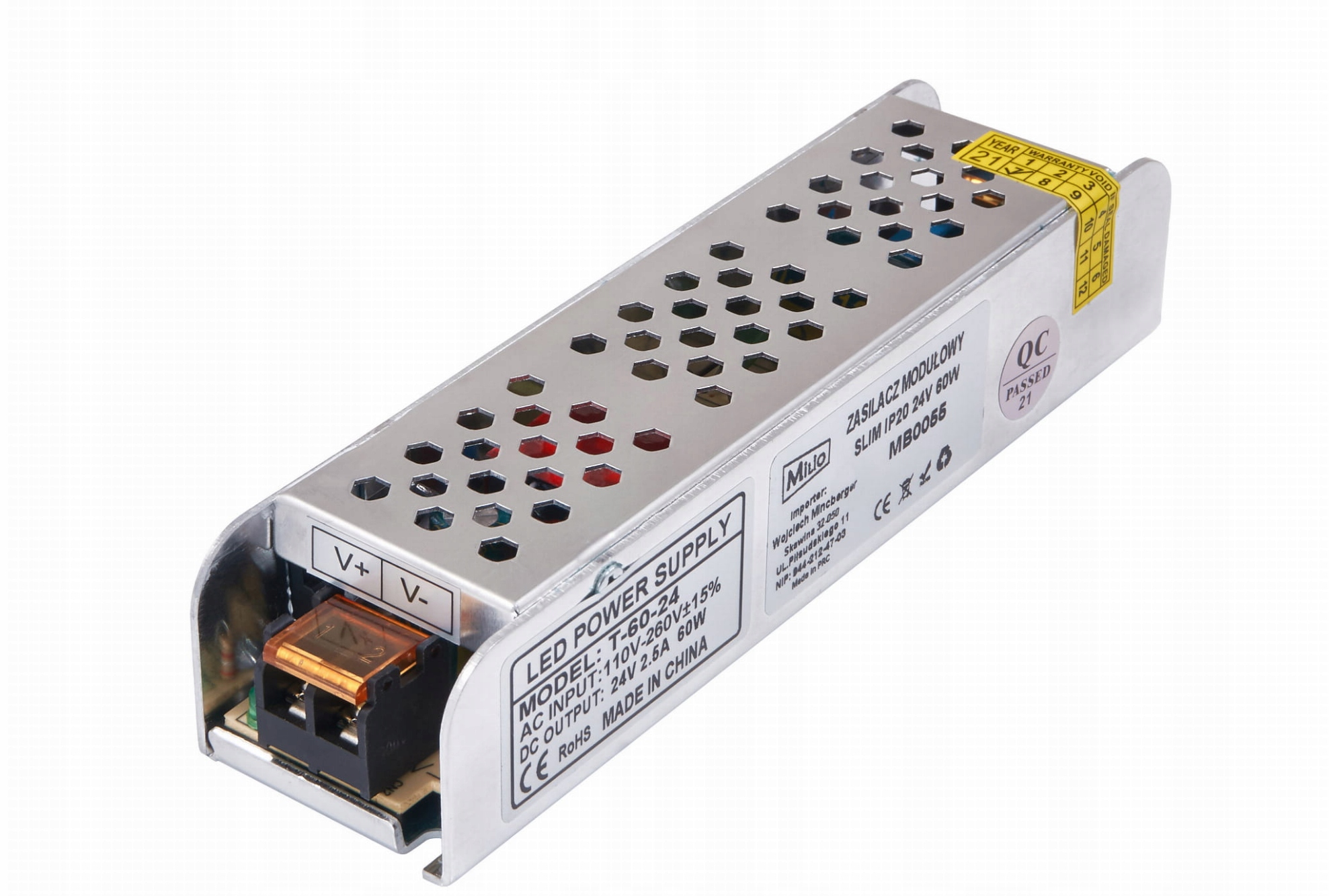 

Zasilacz modułowy montażowy led 24v 60w ip20 slim