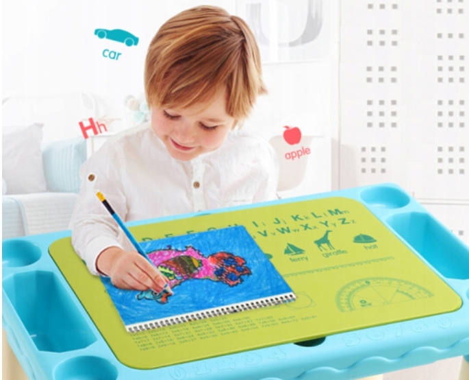 Stalas kaladėlėms + 300 daugiafunkcinių edukacinių kaladėlių, prekės ženklas „Aurora“.