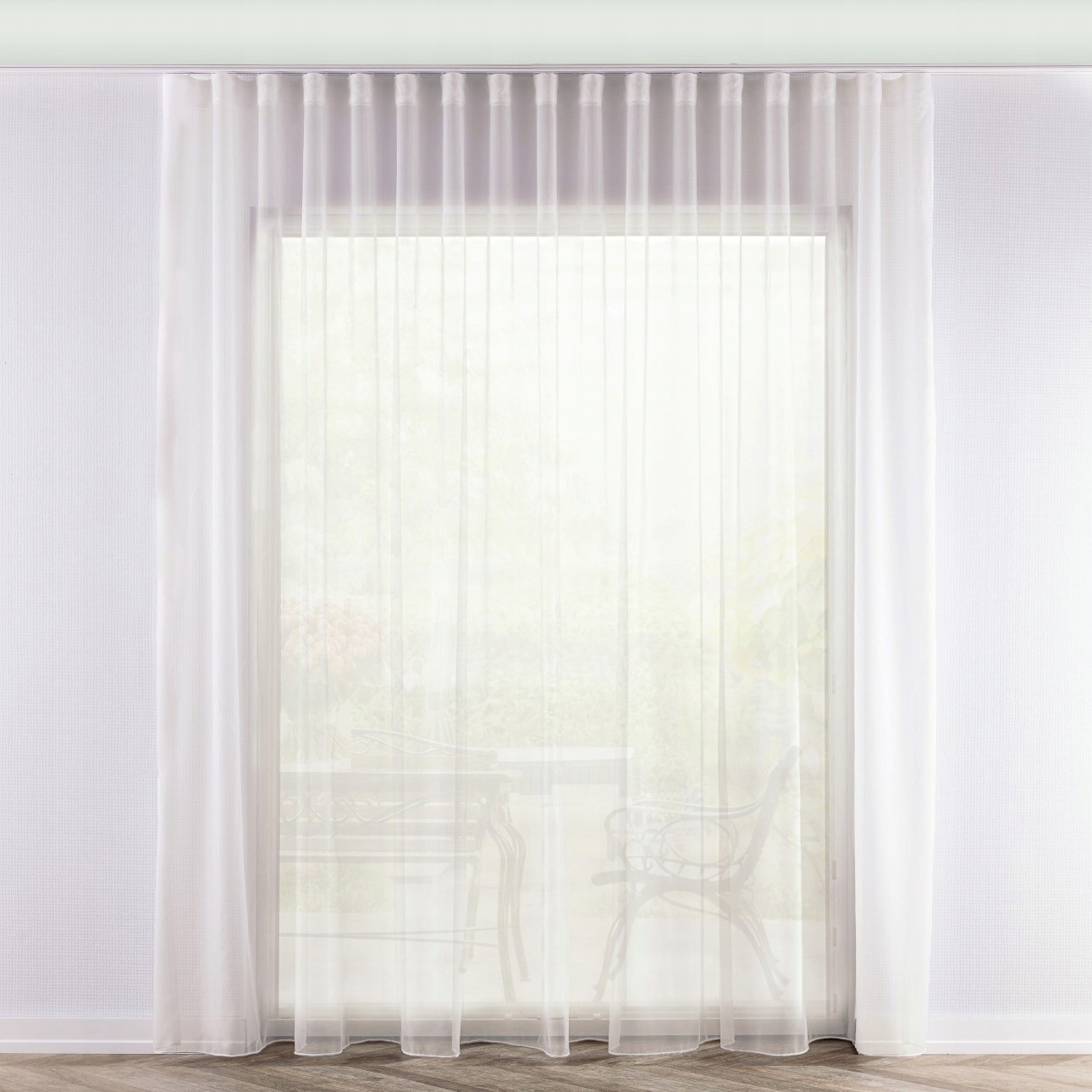 Hotová Záclona na wave woalové pásce 300 x 265 cm, bílá