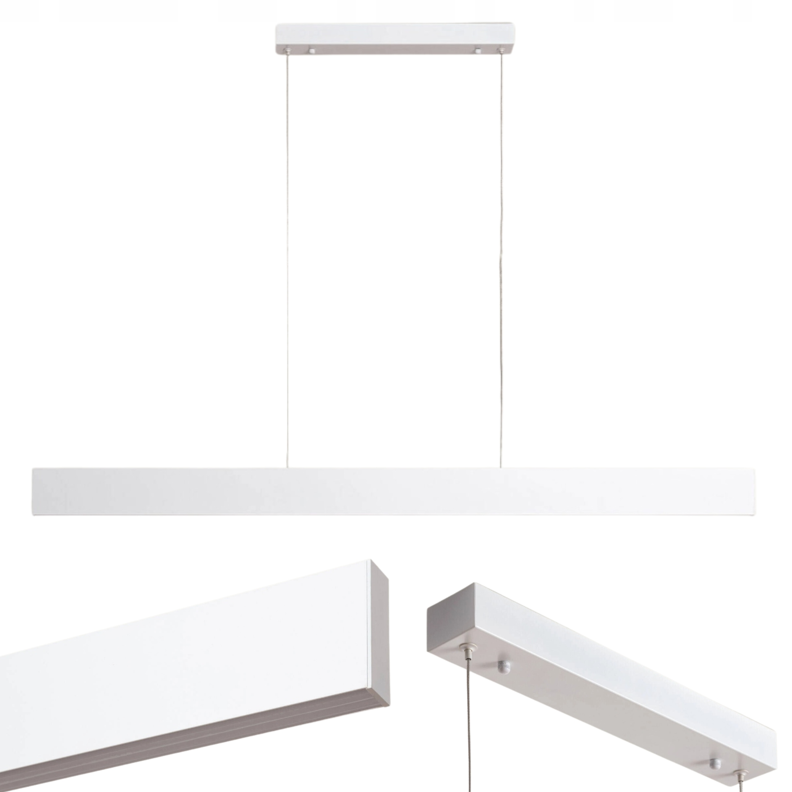 Závěsná Led Lampa Lišta Stropní Svítidlo Bílá 30W Cct 3 Barvy 120 cm