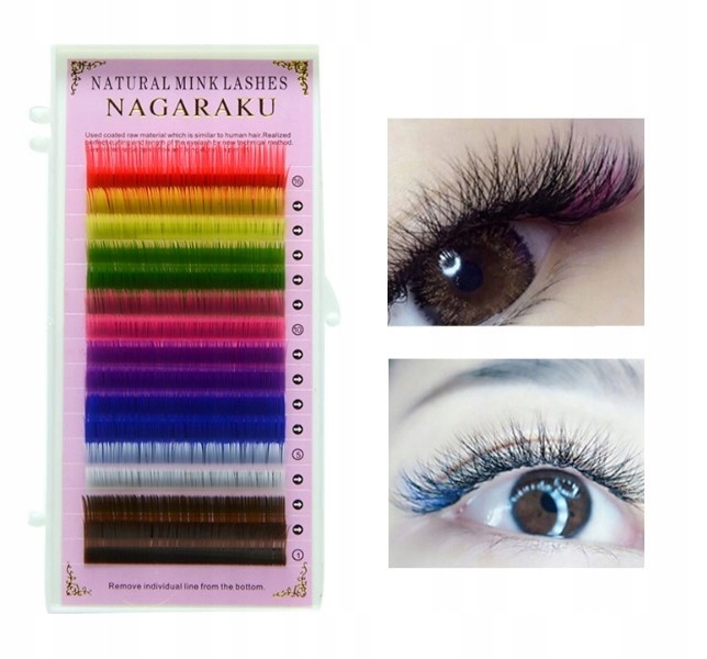 

Nagaraku Rzęsy Kolorowe Natural Mink D 0,07 13mm