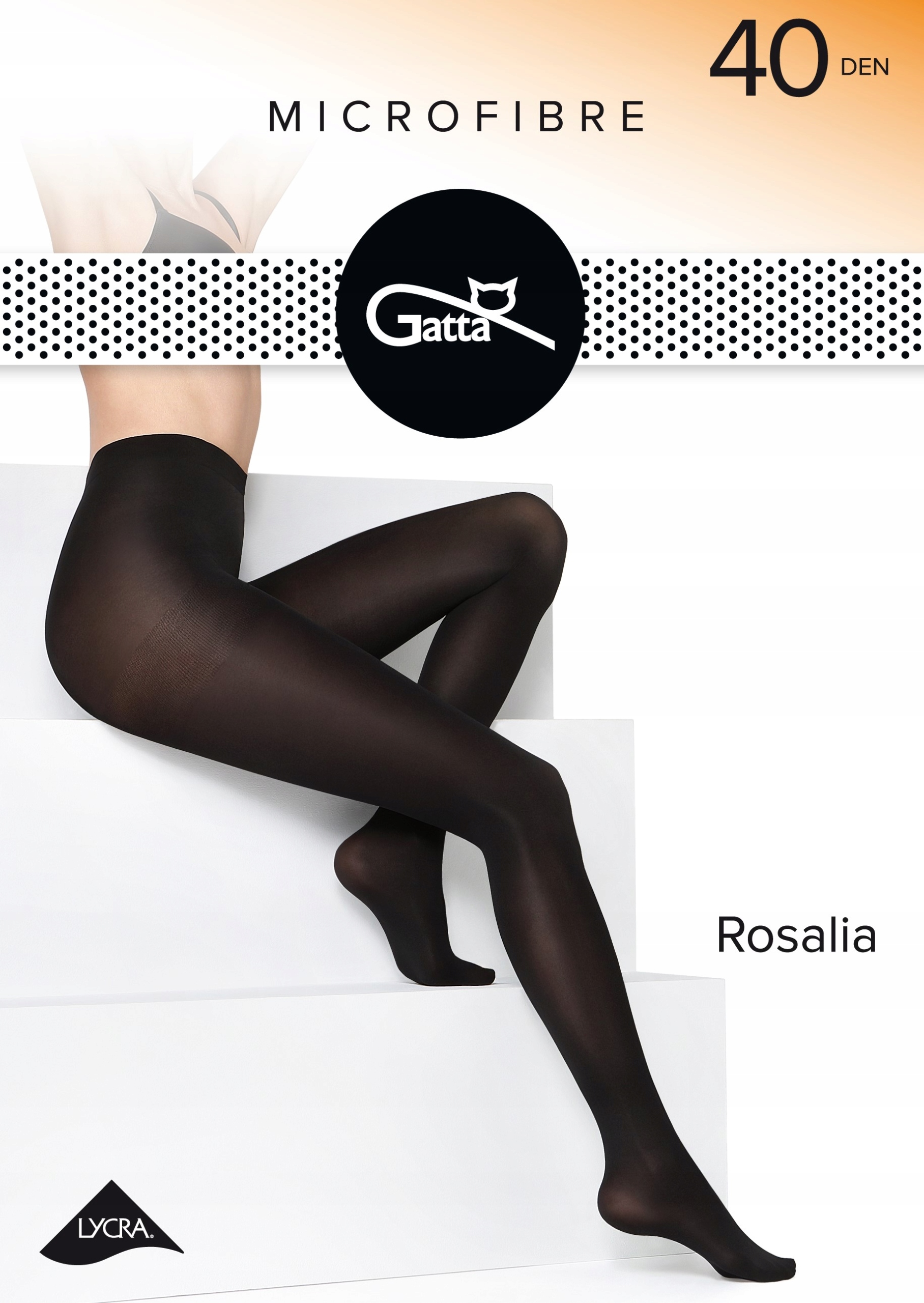 

Rajstopy microfibra Gatta Rosalia 40 den Nero 3-M