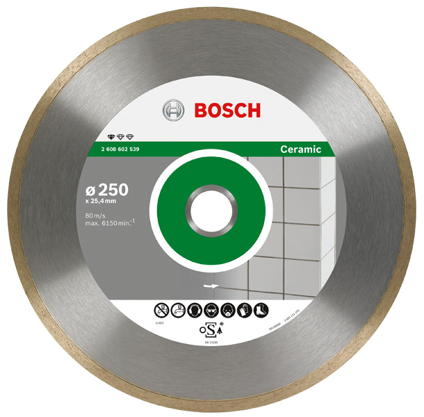 Bosch Diamantový Kotouč 250x25,4 Plná Keramika