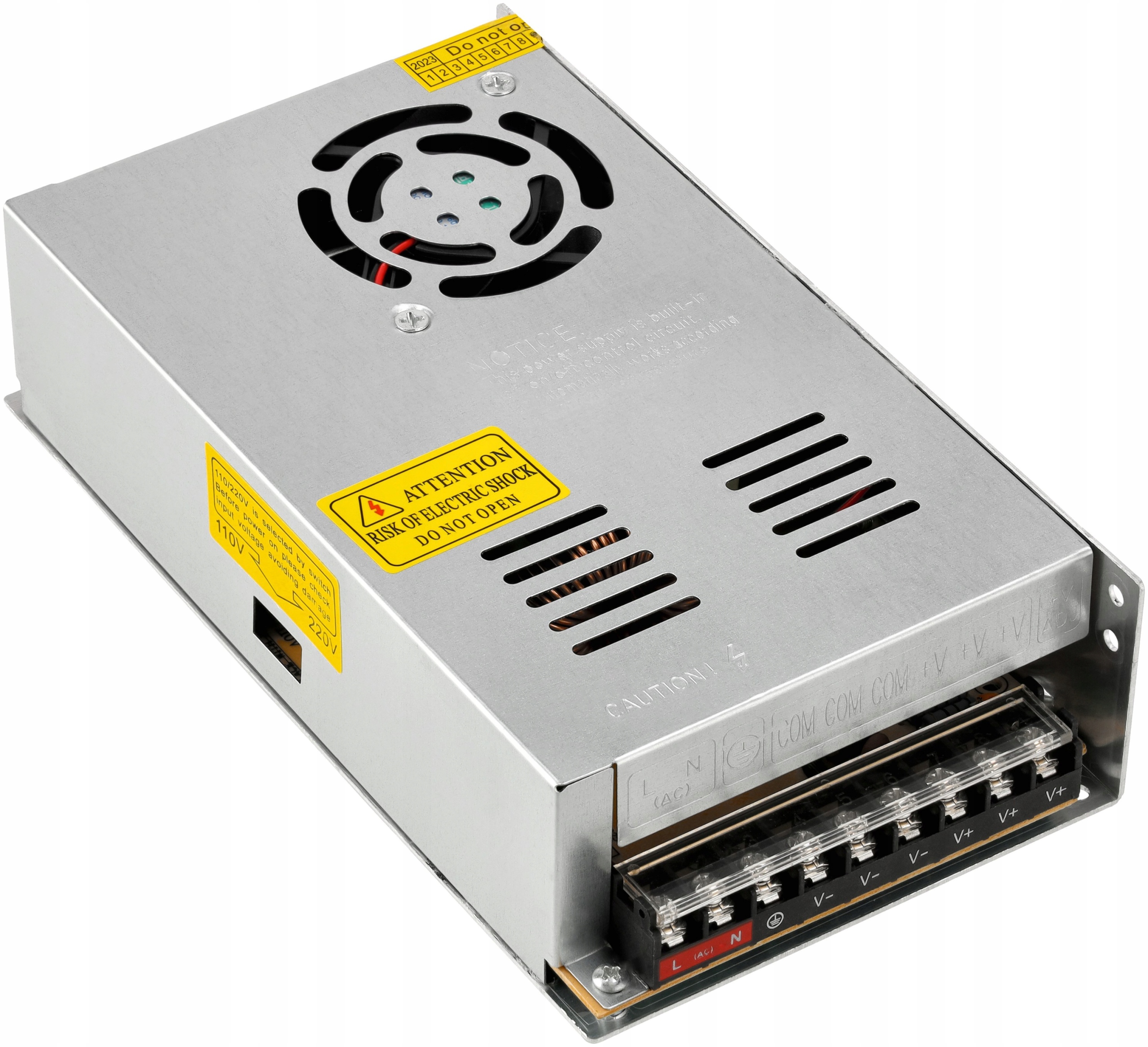 ZASILACZ LED 12V 300W 25A Modułowy IP20 DO TAŚM LED CCTV Z Wentylatorem