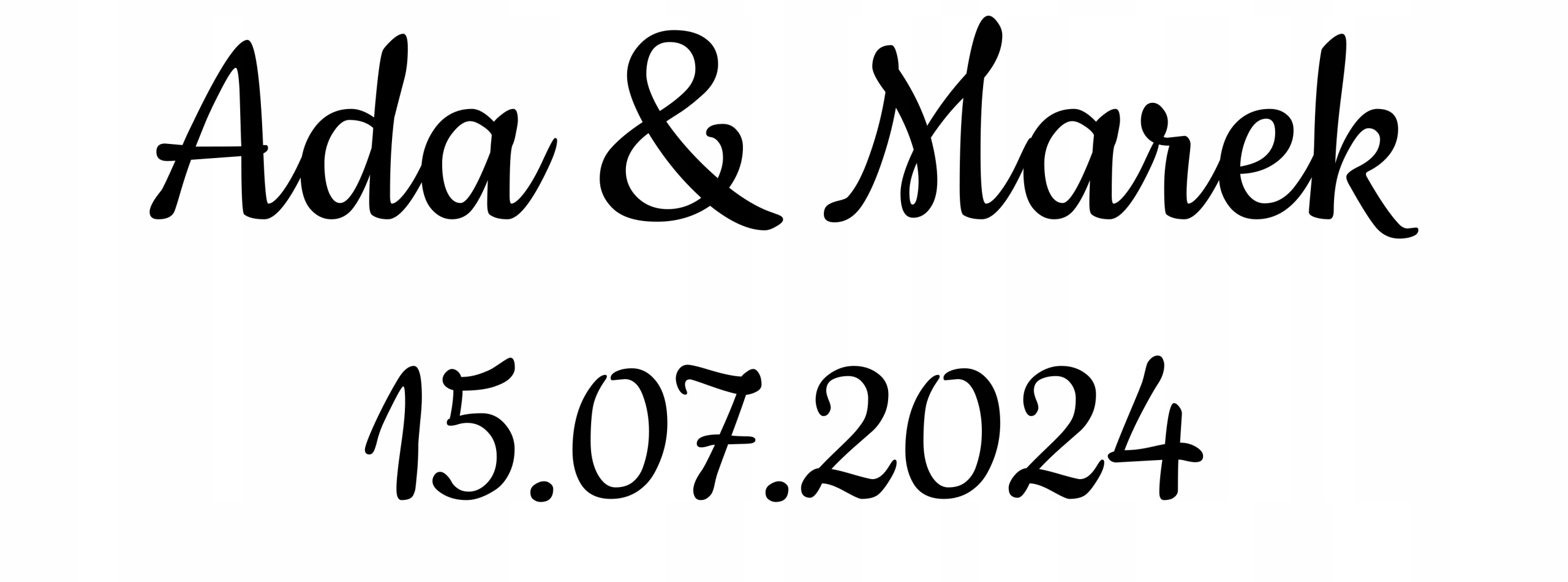 naklejka na drogowskaz Twoje imiona i data sz45cm Marka Commelin