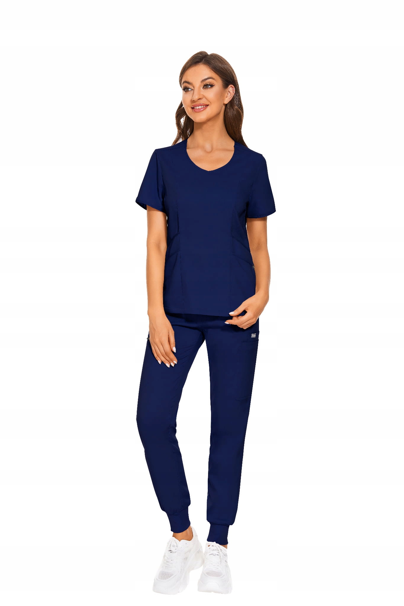 KOMPLET MEDYCZNY DAMSKI SCRUB UNIFORM MUNDUREK GRANATOWY ROZMIAR M Rozmiar M