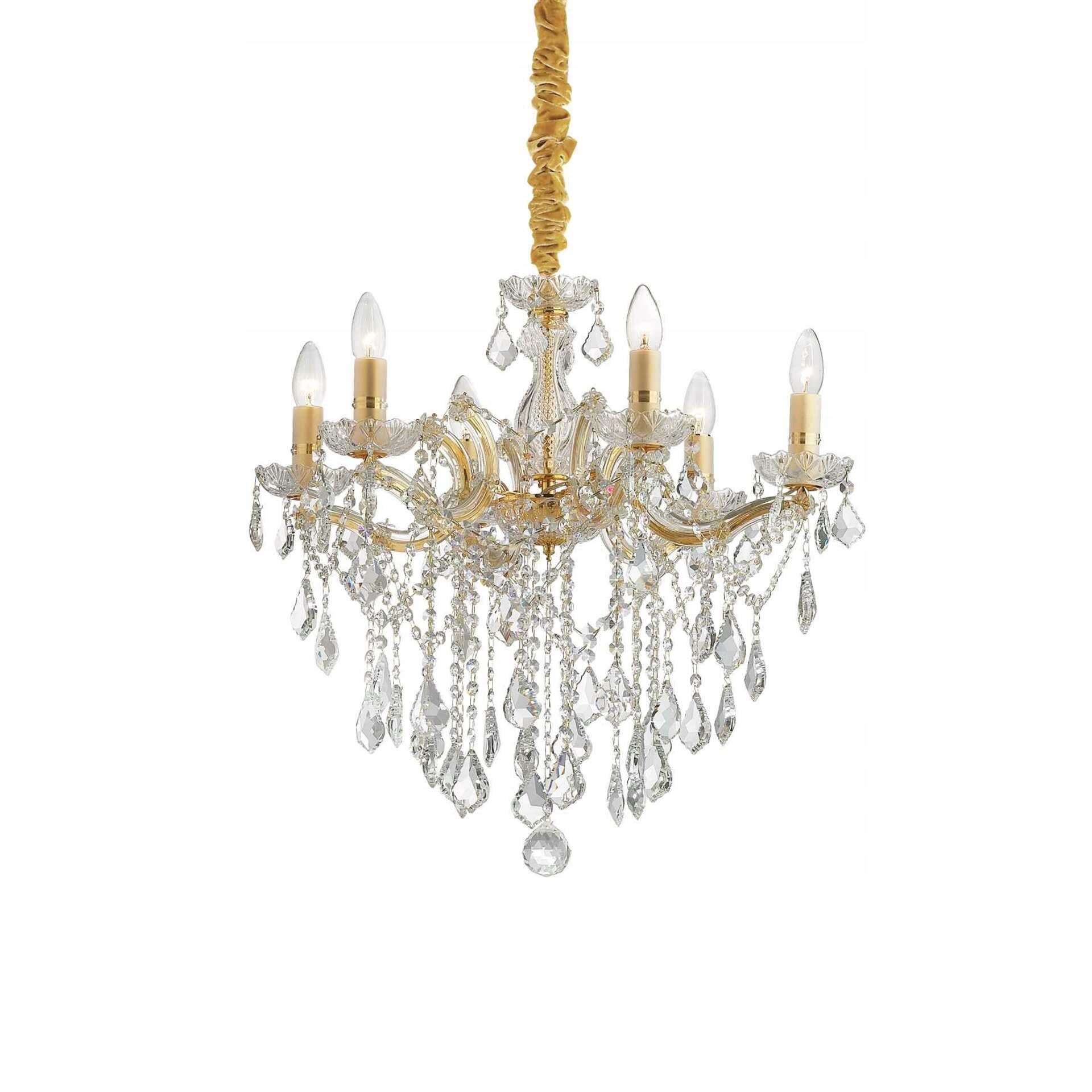 Závěsný lustr Ideal Lux Florian SP6 zlatý E14 6x40W 600mm