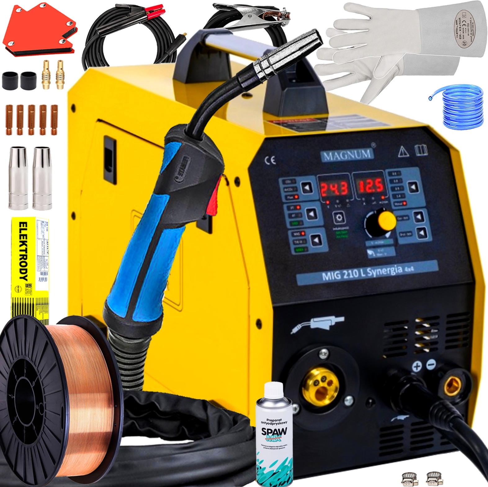 Invertorová Svářečka Migomat Magnum 210 L Synergie 4X4 Mma Tig 200A 230V 4T