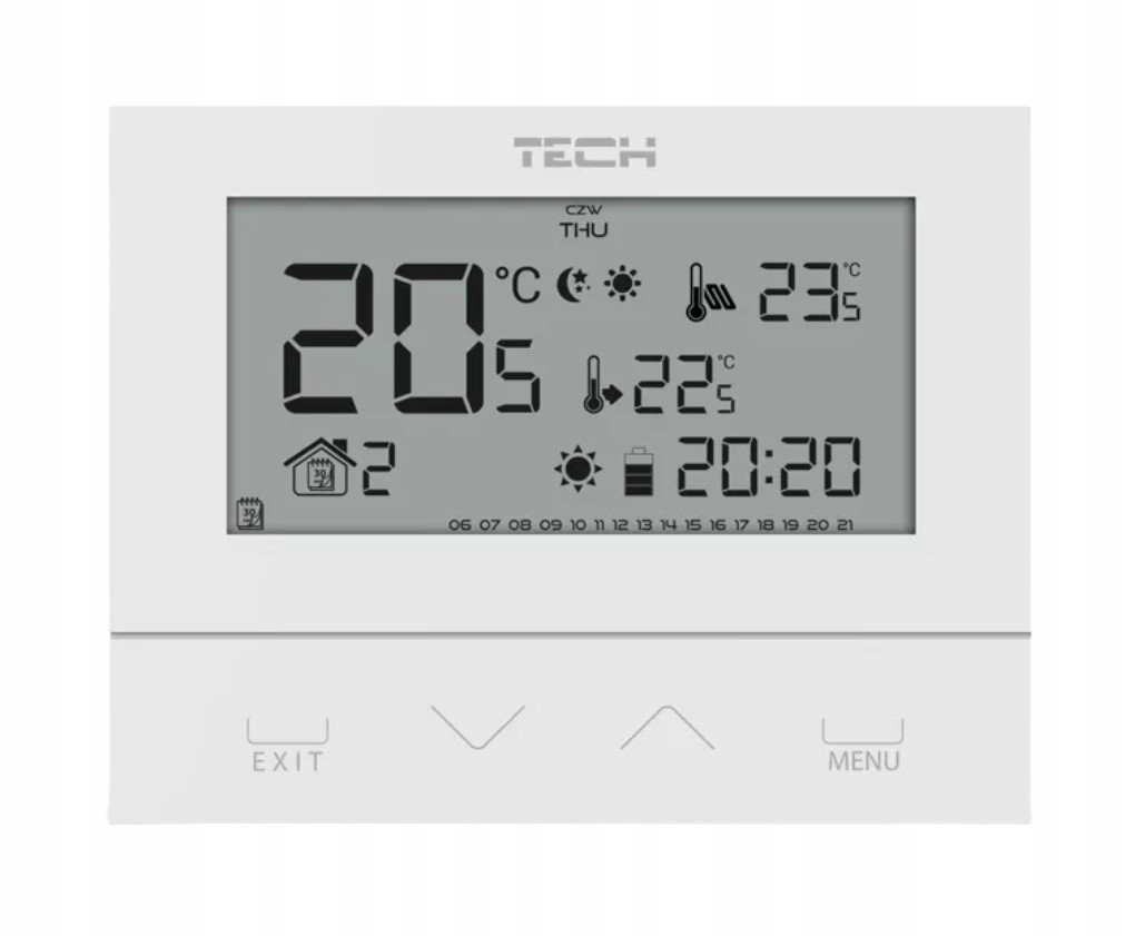 REGULATOR STEROWNIK TERMOSTAT TEMPERATURY POKOJOWY SZKŁO TECH ST-292 V3 Stan opakowania oryginalne