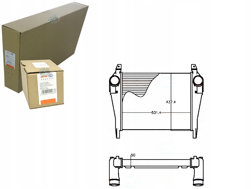 BEHR HELLA INTERCOOLER 504028467 407007N IV4101 37