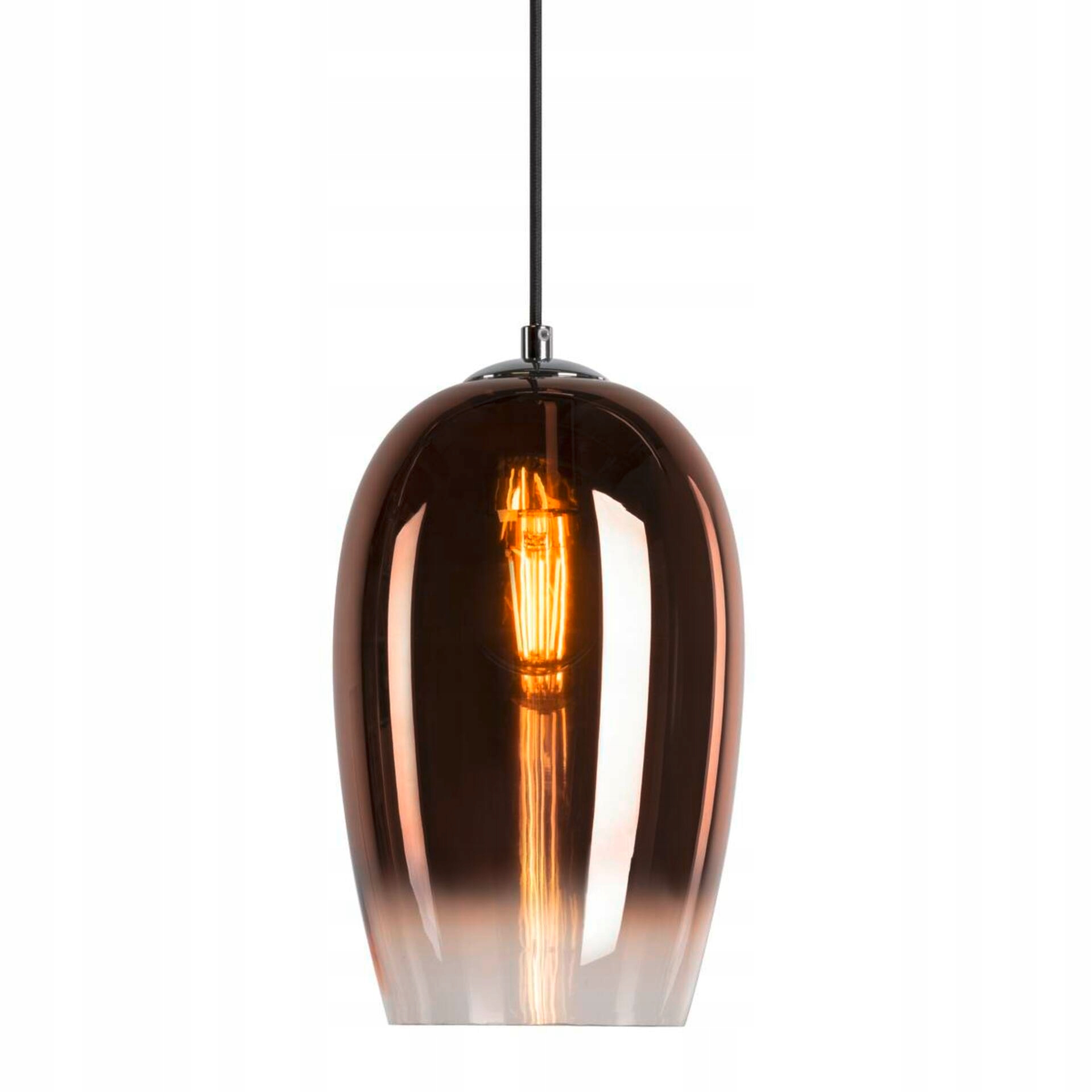 Závesné svietidlo Slv Pantilo Oval Pd E27 mosadz sklo 285mm