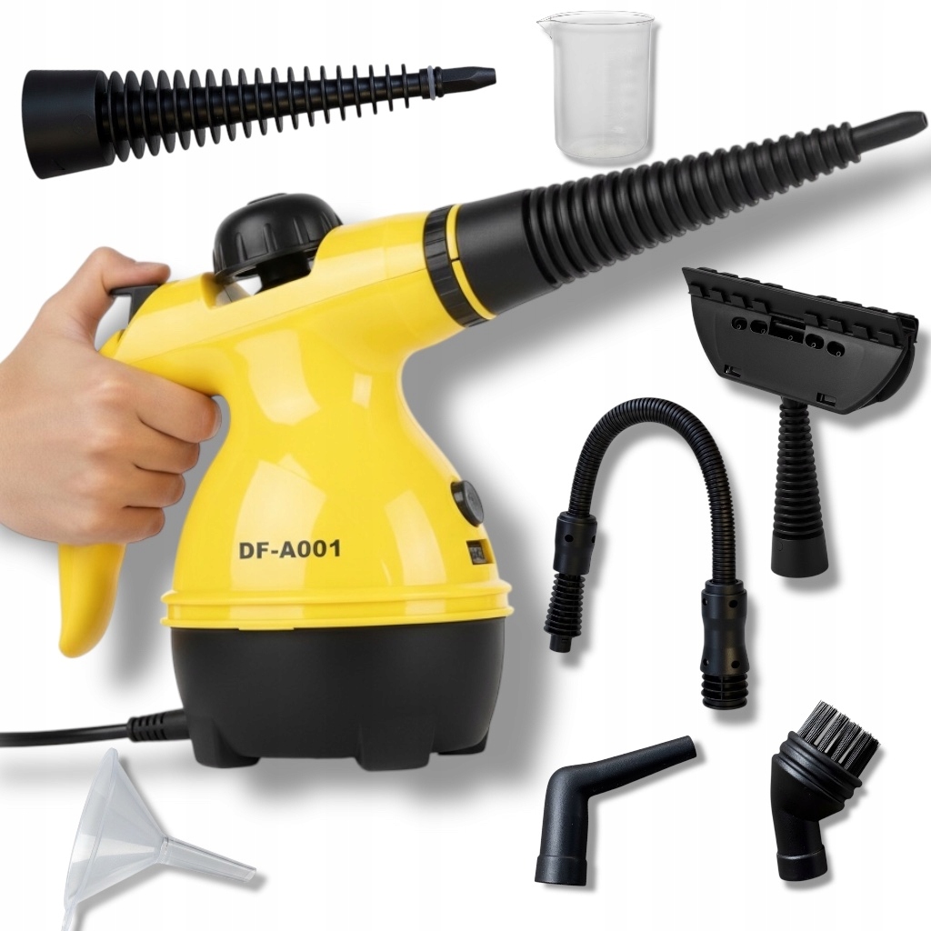 Parownica Myjka Parowa 1000W do Materacy Fug Tapicerki 9 Akcesoriów