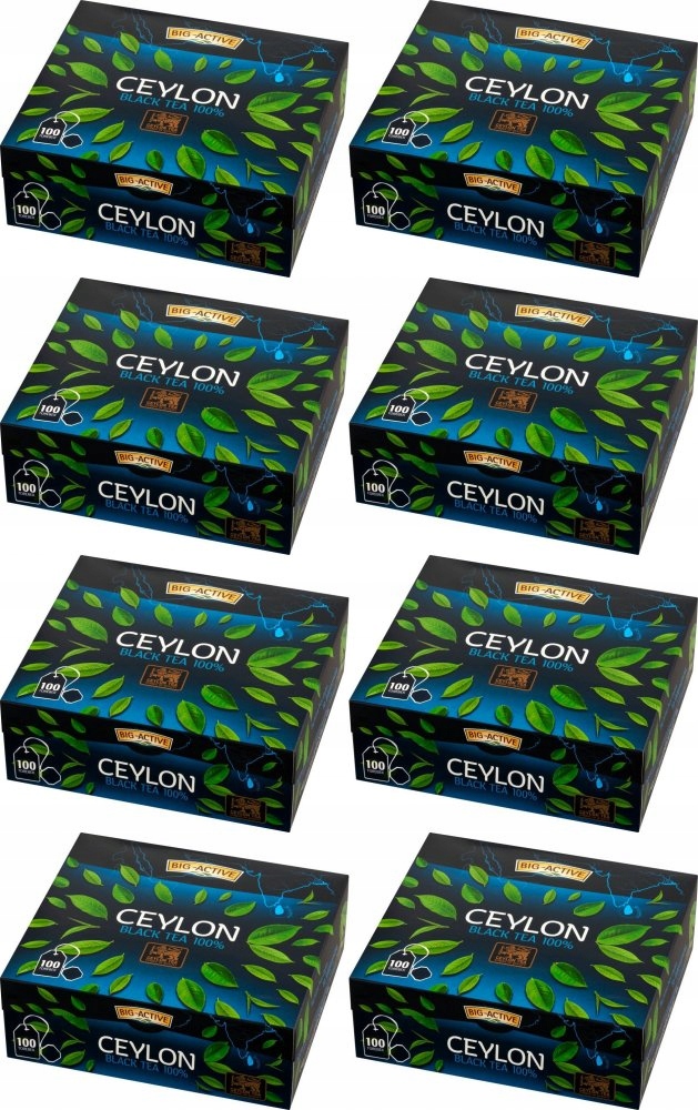 Herbata Big-Active Pure Ceylon czarna 100 torebek x8