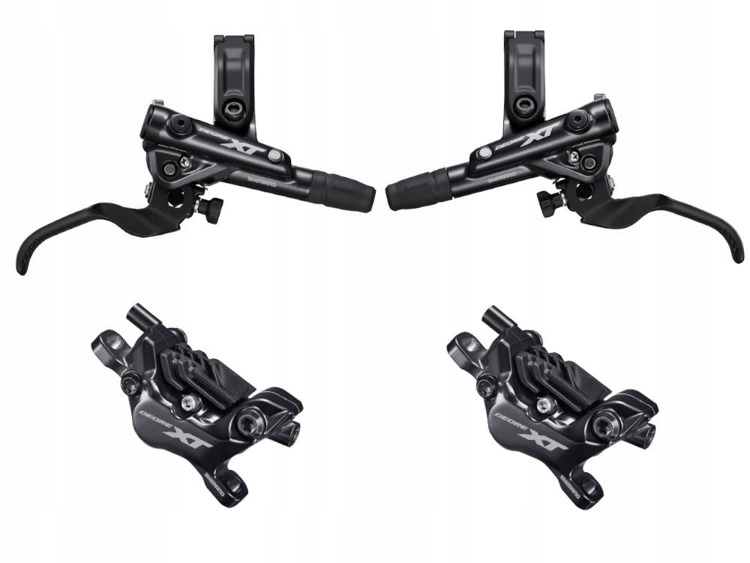 Hamulce Shimano Deore Xt BR-M8120 Czterotłoczkowe oryginalne Box przód+tył