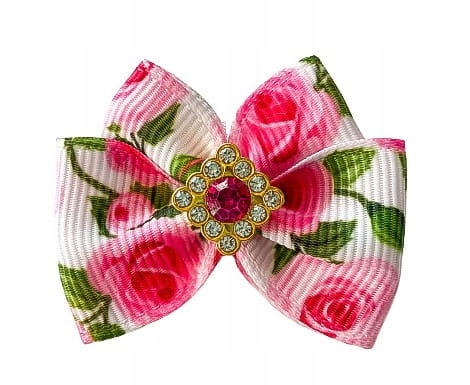 

Kokardka Glamour kwiat 4,5cm KGB002 Spinka