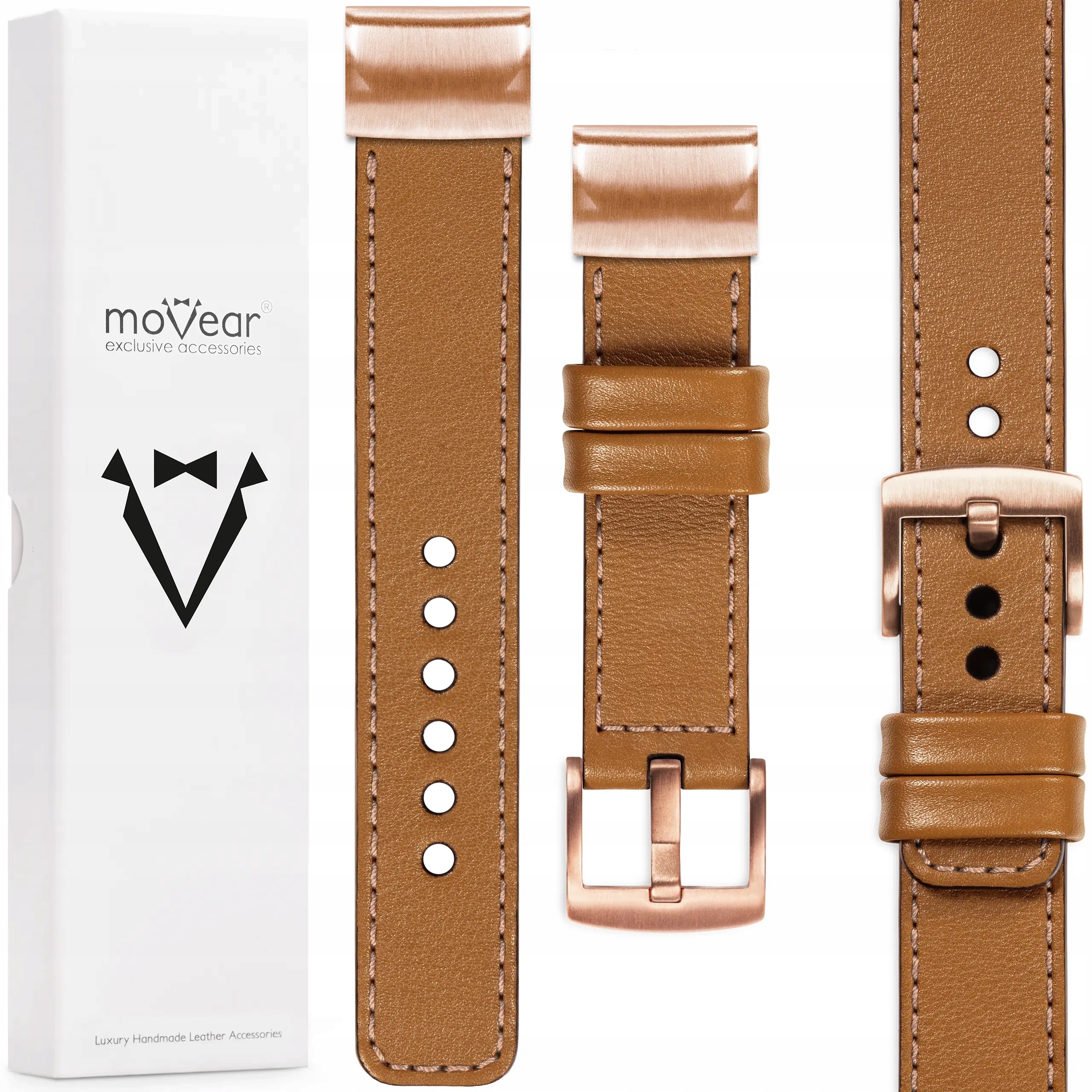 Pásek pro Garmin QuickFit 20 mm Fenix 8s 7s 6s 5s kožený Movear