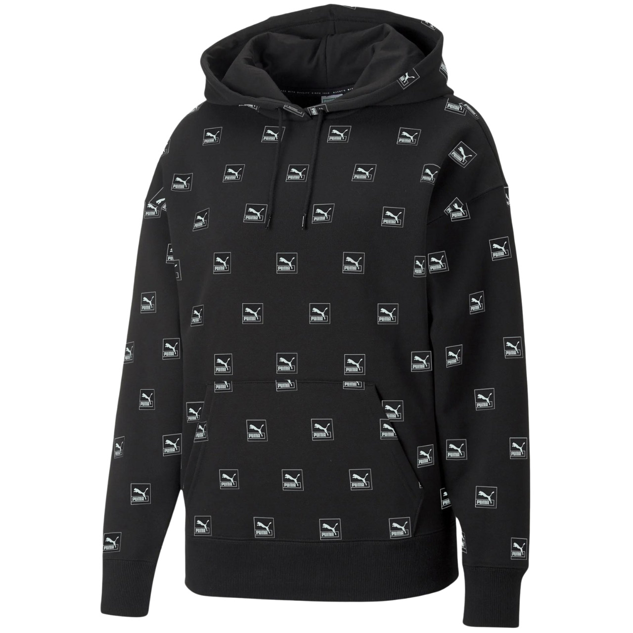 Mikina Puma Brand Love Aop Hoodie Fl černá 535706 01 Velikost L