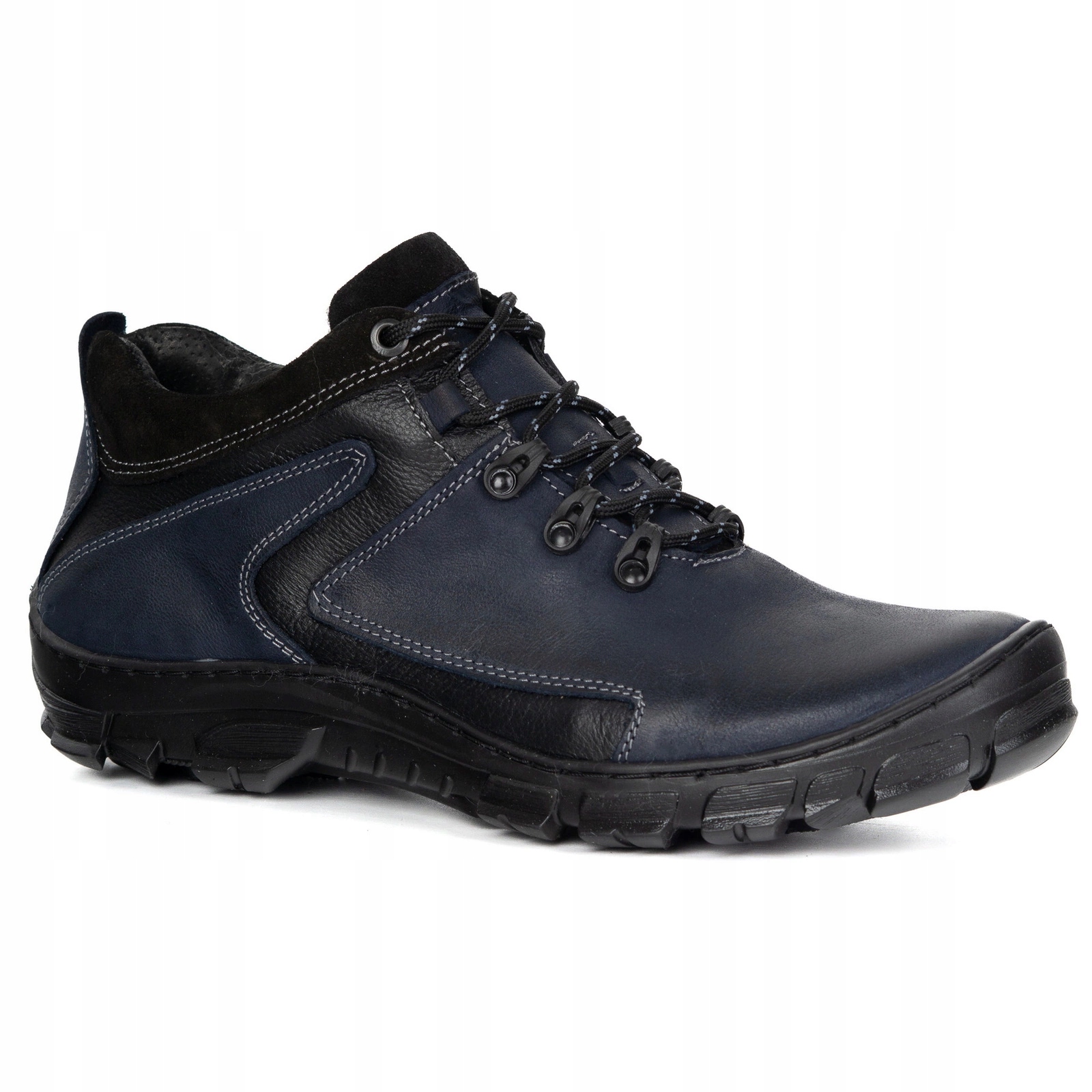 Pánské zateplené kožené boty Komodo 905KOM, modré, velikost 42