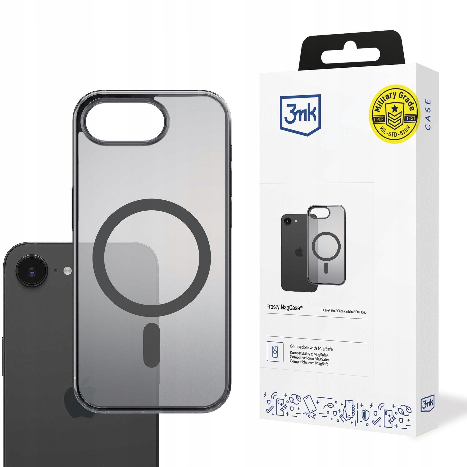 Etui 3mk Frosty MagCase na iPhone 16E czarne 3mk Protection