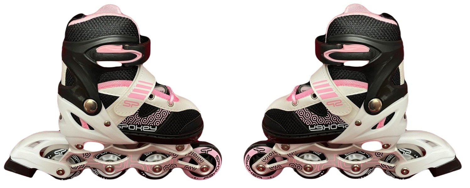 Rolki Spokey Tony czarno-biało-różowe r. 30-33