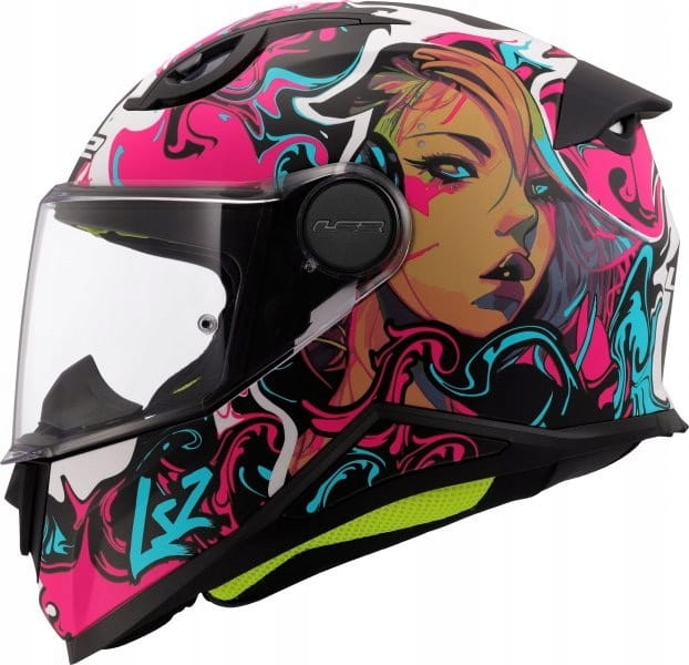 LS2 FF812 Kid Cyberg Matt Purple Cyan Motocyklová Prilba Integrálna Detská