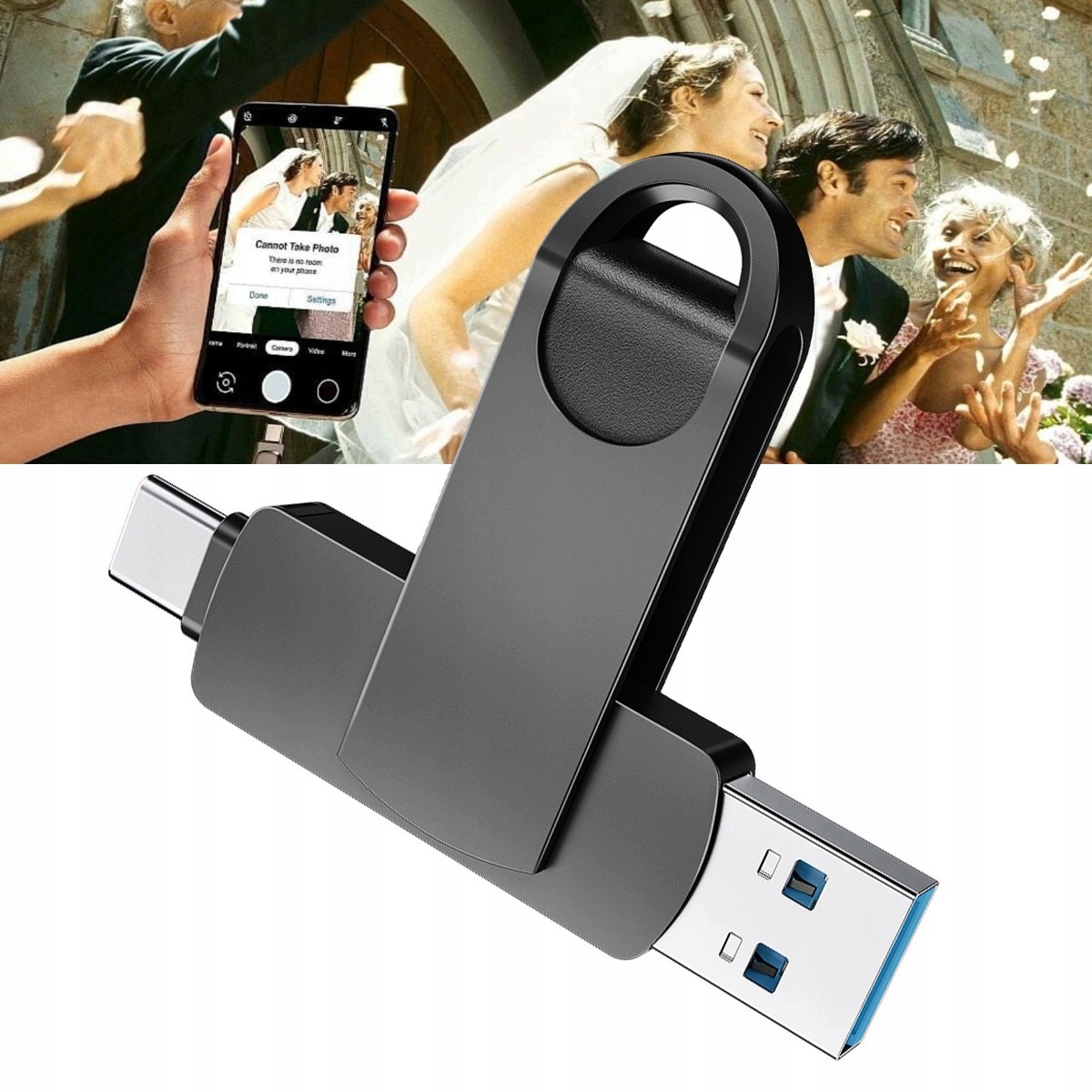 Pamięć flash Usb-c z dwoma interfejsami